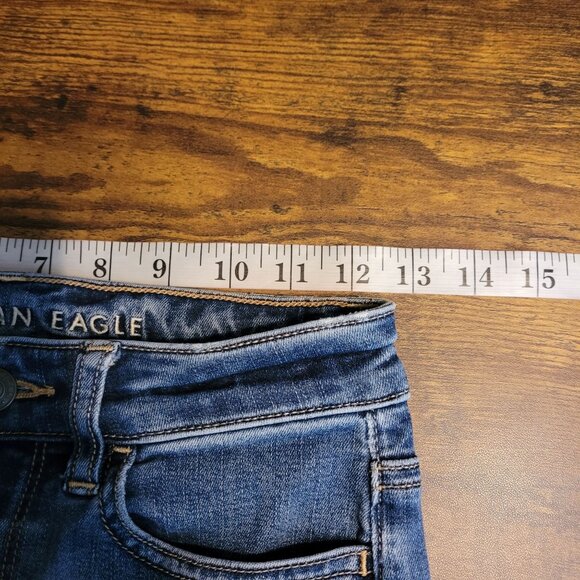 American Eagle Jeans 2 S Jegging Highest Rise Next Level Stretch Medium Light - Picture 7 of 11